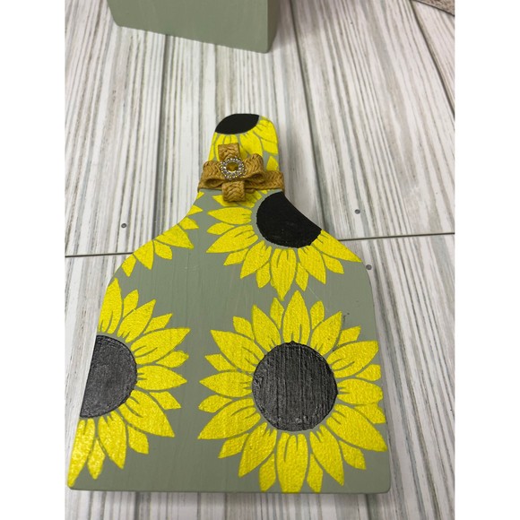 Mini cutting board decorative with sunflower / sunflower decoration Mini cutting - Picture 7 of 9